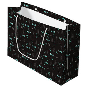 Märchenland-geometrisches Nachtmuster Große Geschenktüte