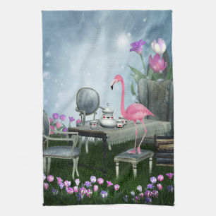 Märchenland-rosa Flamingo-Tee-Party-Küchen-Tuch Geschirrtuch