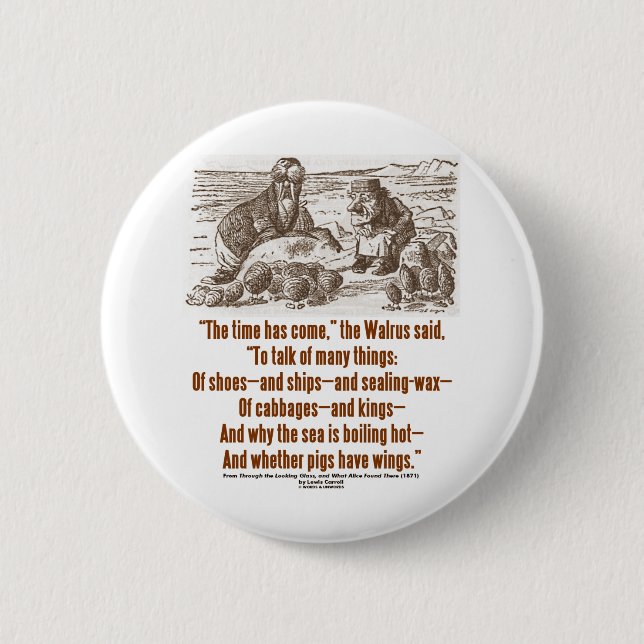 Märchenland-Zeit ist durch Spiegel gekommen Button (Vorderseite)