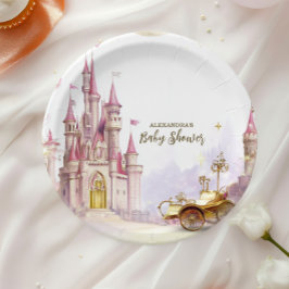 Märchenmagie und verzauberte Story Baby-Dusche Pappteller