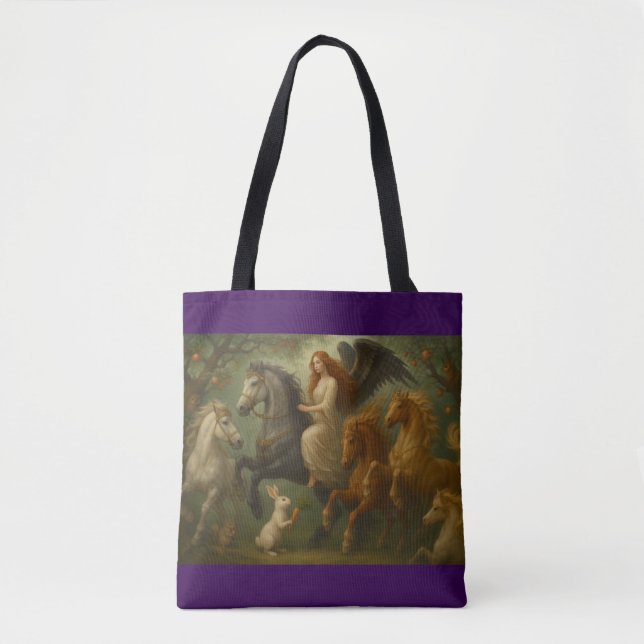 Märchenpferde und Engel-Tasche (Vorderseite)