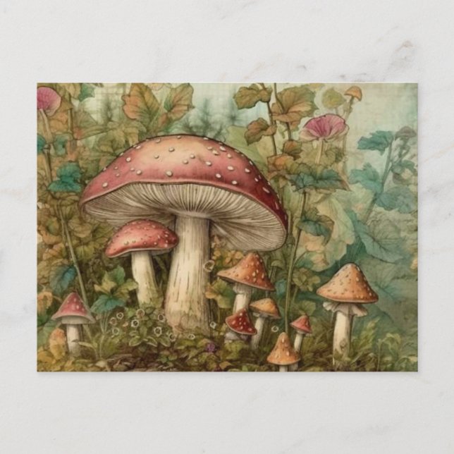 Märchenpilze Postkarte (Vorderseite)