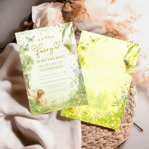 Märchenpilzwald-Babyparty-Mädchen Einladung