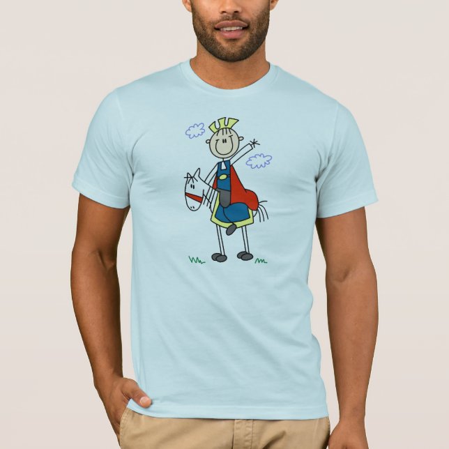 Märchenprinz auf Pferd T-Shirt (Vorderseite)