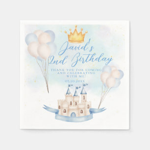 Märchenprinz Burg Party 3d Geburtstag Serviette