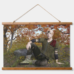 Märchenprinz Wandteppich Mit Holzrahmen