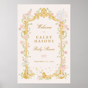 Märchenprinzessin-Baby-Party-Willkommensschild Poster