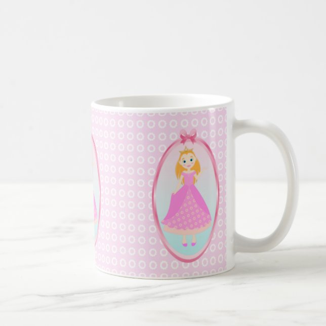 Märchenprinzessin in Pink-Birthaday-Party Kaffeetasse (Rechts)