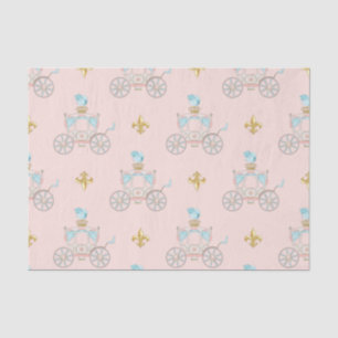Märchenprinzessin Karosse Roségold Aqua Seidenpapier