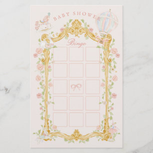 Märchenprinzessin Karussell-Baby-Party-Bingo Flyer