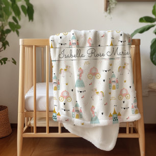 Märchenprinzessin Muster Sherpa-Decke Sherpadecke