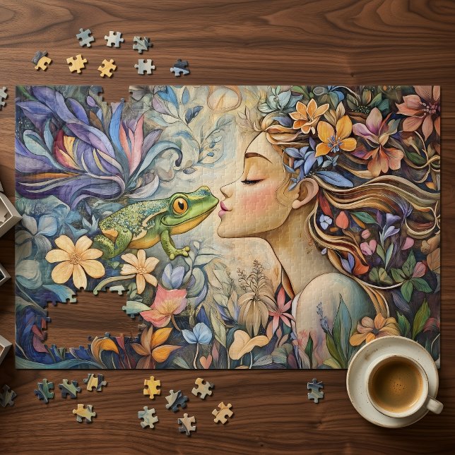 Märchenprinzessin und Frosch 1014-Teile-Puzzle Puzzle (Von Creator hochgeladen)