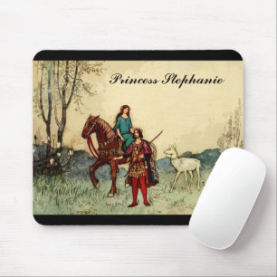 Märchenprinzessin und Weißwild Mousepad
