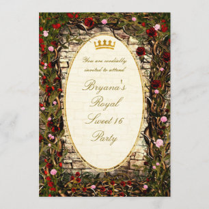 Märchenprinzessin Vintage Briar Rose Party Einladung