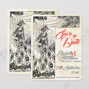 Märchenprinzessinnen-Hochzeit - Save The Date Einladung