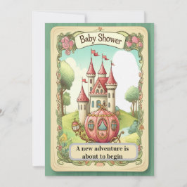 Märchenschloss-Baby-Shower-Einladung Einladung