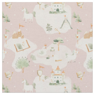 Märchenschloss-Einhorn-Prinzessin-Nursery-Baby-Mäd Stoff