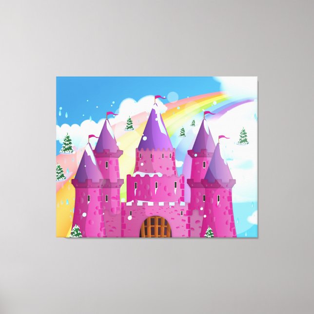 Märchenschloss Rainbow Leinwanddruck (Vorderseite)