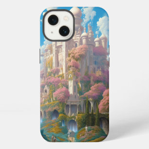 Märchenschloss Rosa Weiß Gold Fantasy Kunst iPhone 13 Hülle