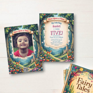 Märchenschloss Whimsical-Fairy-Tale-Kindergeburtst Einladung