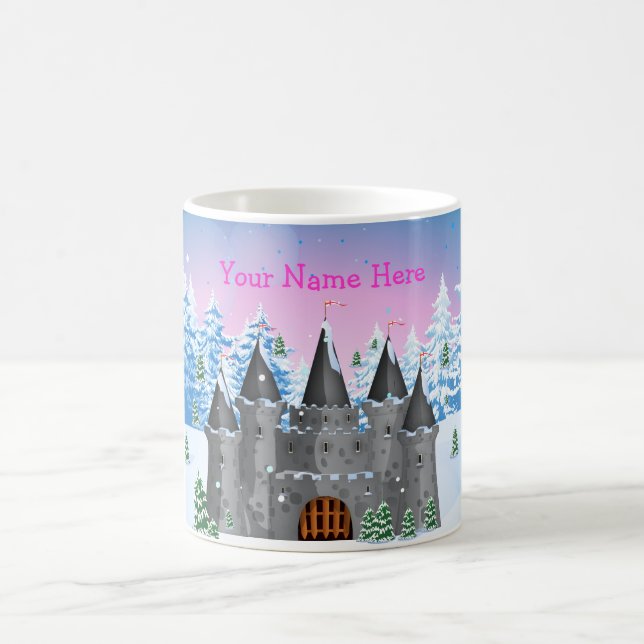 Märchenschloss Winter Kaffeetasse (Mittel)