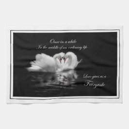 Märchenschwäne Geschirrtuch