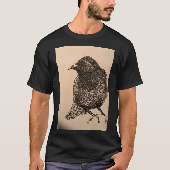 Märchenstar-Vogel-Illustrations-Shirt T-Shirt (Vorderseite)
