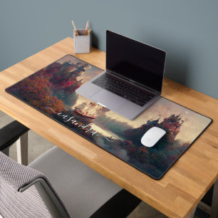 Märchenwald, Märchenschloss, Segelschiff Schreibtischunterlage