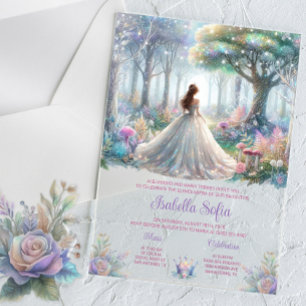 Märchenwald Quinceañera Acryleinladungen
