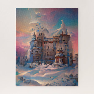 Märchenwelt, Winter Schloss, Schneeschloss, Weihna Puzzle