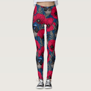 Märchenwren und Mohn Leggings