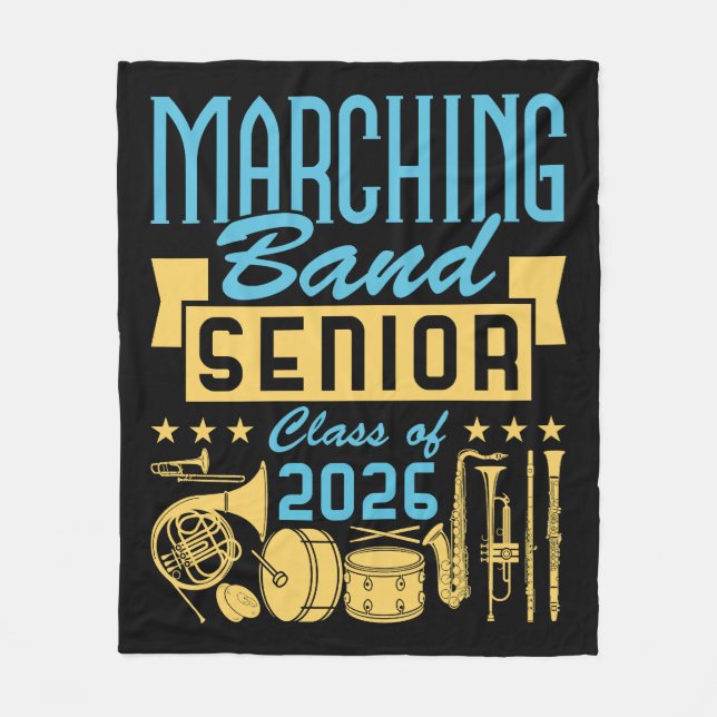 Marching Band Abiturklasse 2026 Fleecedecke (Vorderseite)