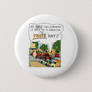 Marching Band bringt funny Offbeat Cartoon Geschen Button