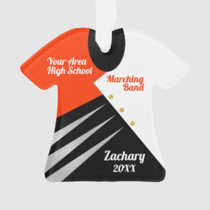Marching Band Custom Orange and Black Ornament