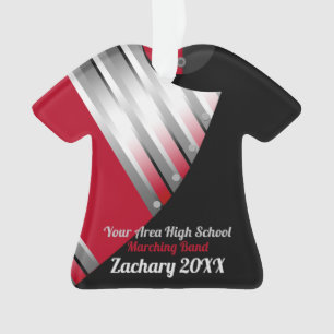 Marching Band Custom Red Silver und Black Ornament