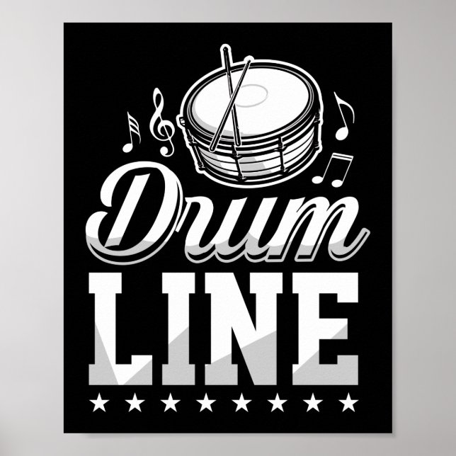 Marching Band Drum Corps Drumline Mama Poster (Vorne)
