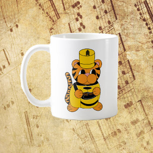 Marching Band Drummer Tiger Gelb Schwarz Kaffeetasse