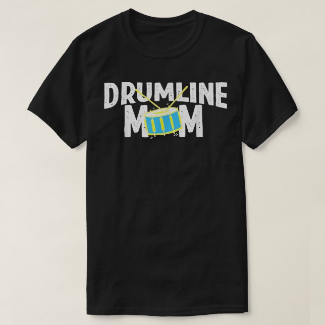 Marching Band Drums Drumline Mama T-Shirt (Design vorne)