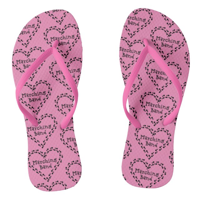 Marching Band Footprints Herz Flip Flops (Fußbett)