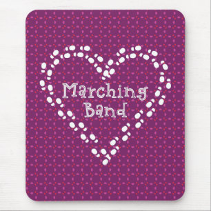 Marching Band Footprints Herz Mousepad