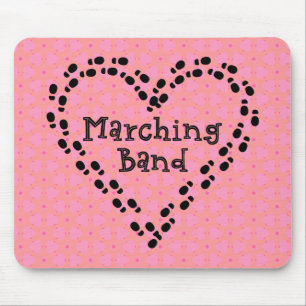 Marching Band Footprints Herz Mousepad