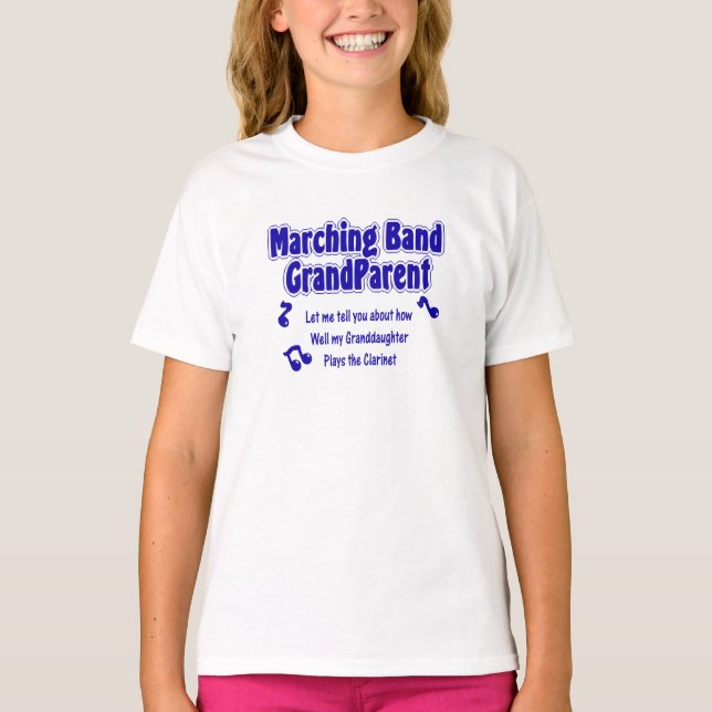 Marching Band Großeltern/Klarinette T-Shirt (Vorderseite)