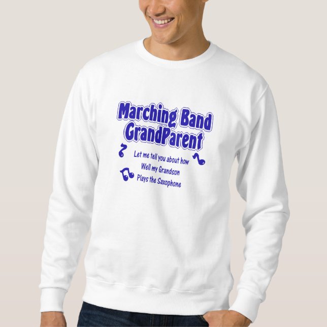 Marching Band Großeltern/Saxophon Sweatshirt (Vorderseite)