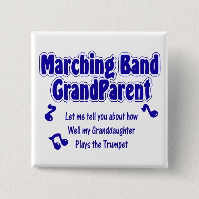 Marching Band Großeltern/ Trompet Button (Vorderseite)