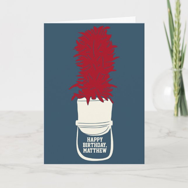 Marching Band Hat with Feathers Personalized Karte (Vorderseite)