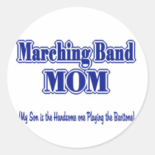 Marching Band Mama / Baritone Runder Aufkleber