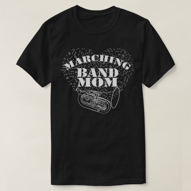 Marching Band Mama Euphonium Baritone T-Shirt (Design vorne)