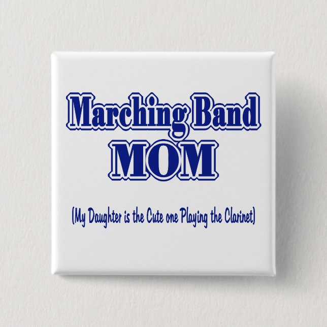 Marching Band Mama/Klarinette Button (Vorderseite)