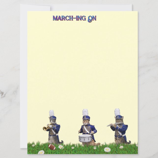 Marching Band of Cats Stationery (Vorderseite)