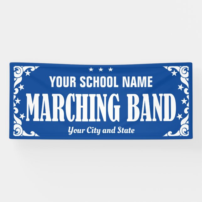 Marching Band Parade Wirbel Stars Banner (Horizontal)